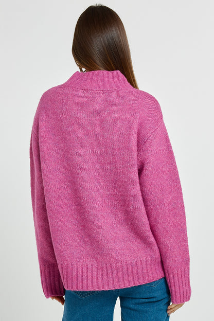 Lola Knit Jumper in Mulberry