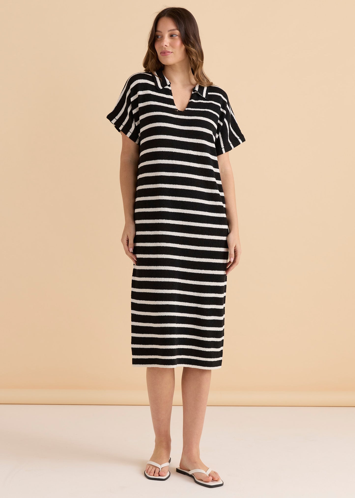 Bradford Knit Polo Dress by Betty Basics