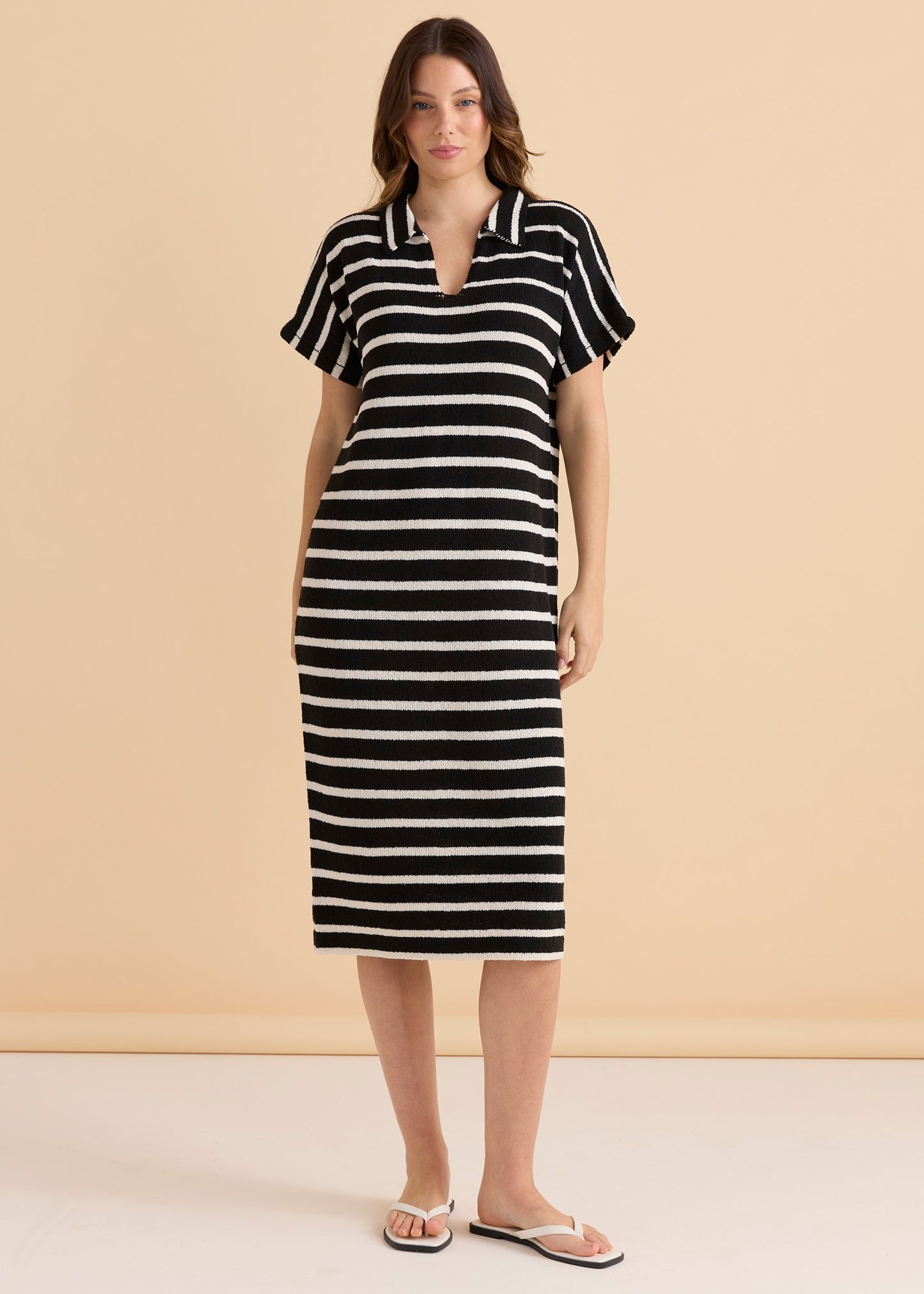 Bradford Knit Polo Dress by Betty Basics