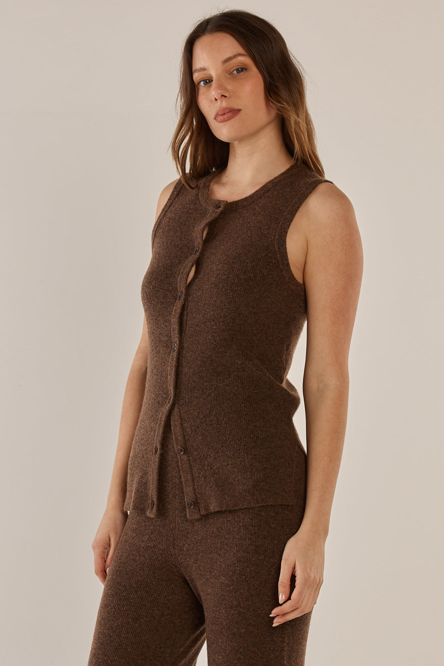 Shona Knit Vest Espresso