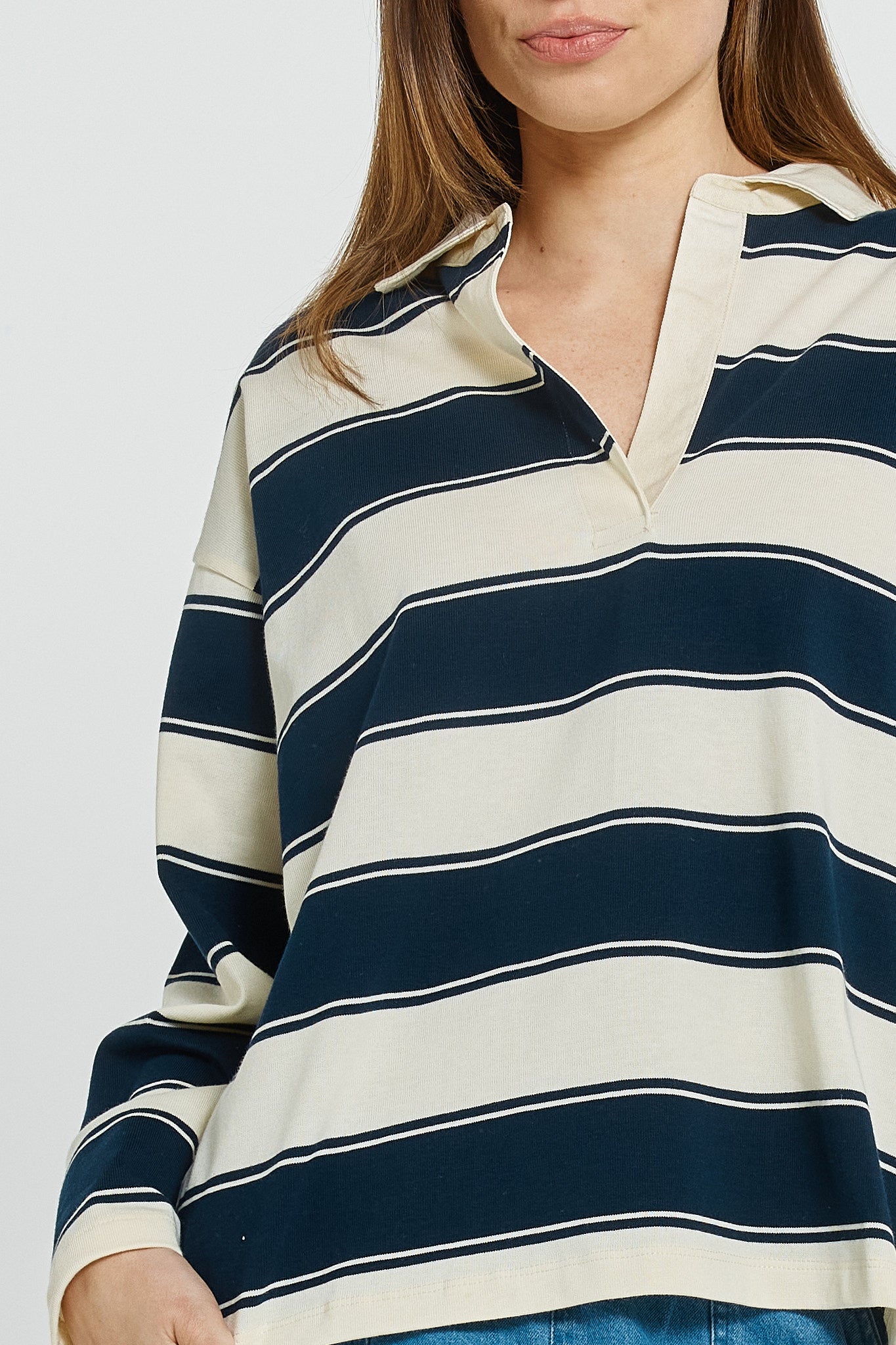 Roland Rugby Top Navy/Off White