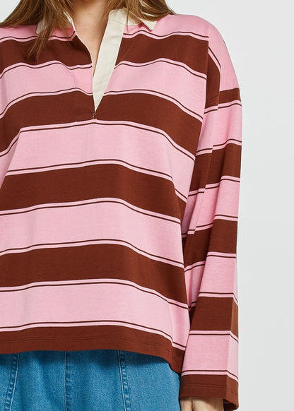 Roland Rugby Top Pink/Choc