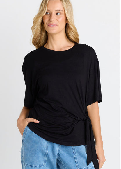 Knot Tee in Black by Betty Basics