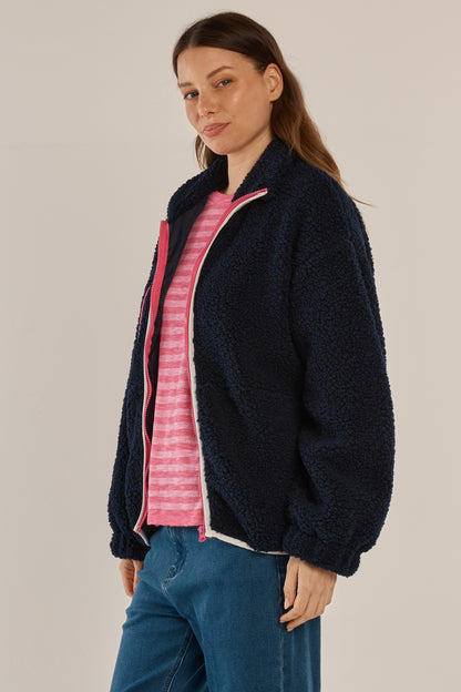 Aubrey Fleece Jacket Navy