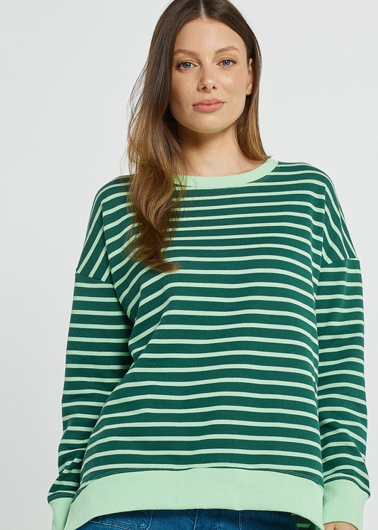 Tide Sweatshirt in Green Stripe