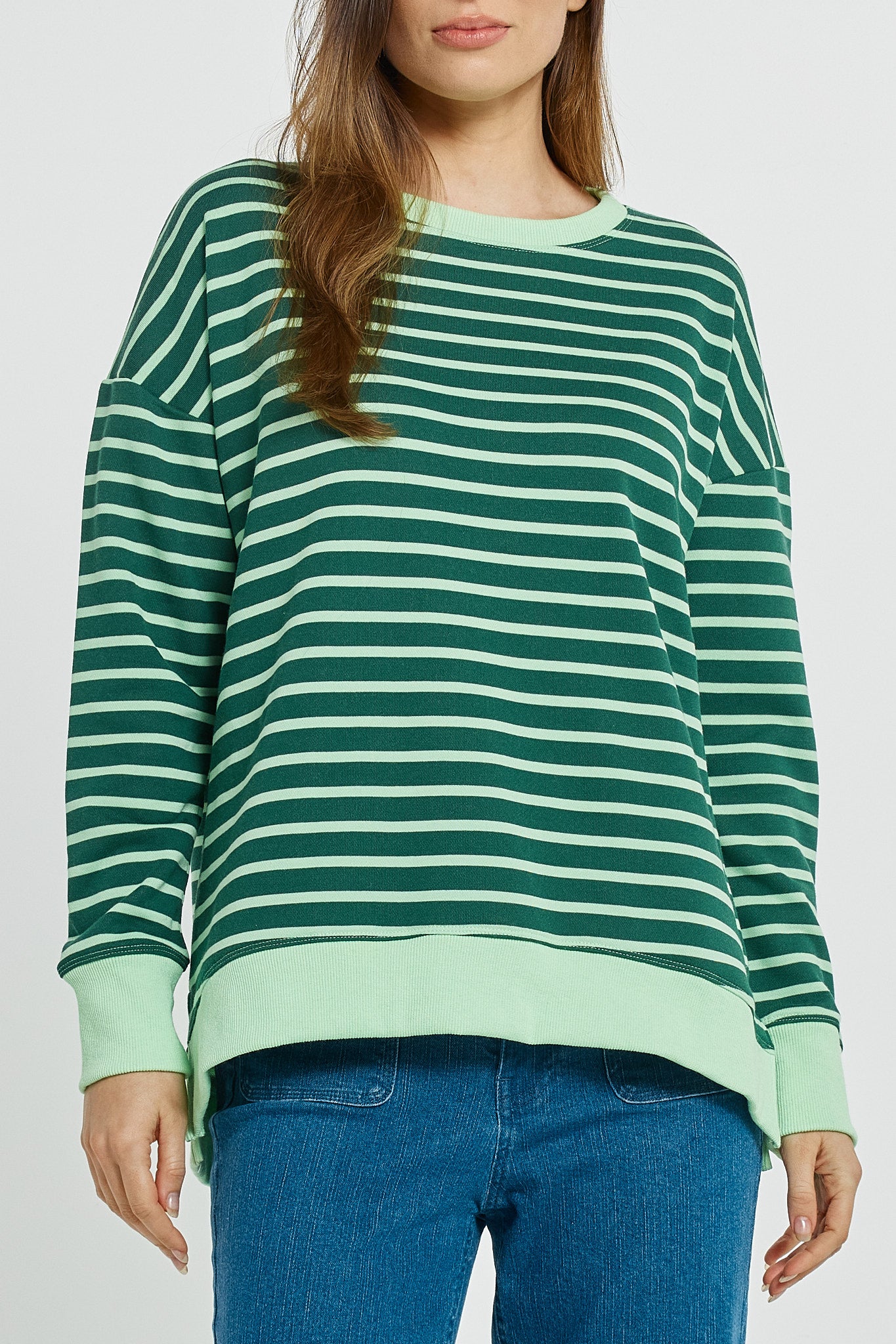 Tide Sweatshirt in Green Stripe