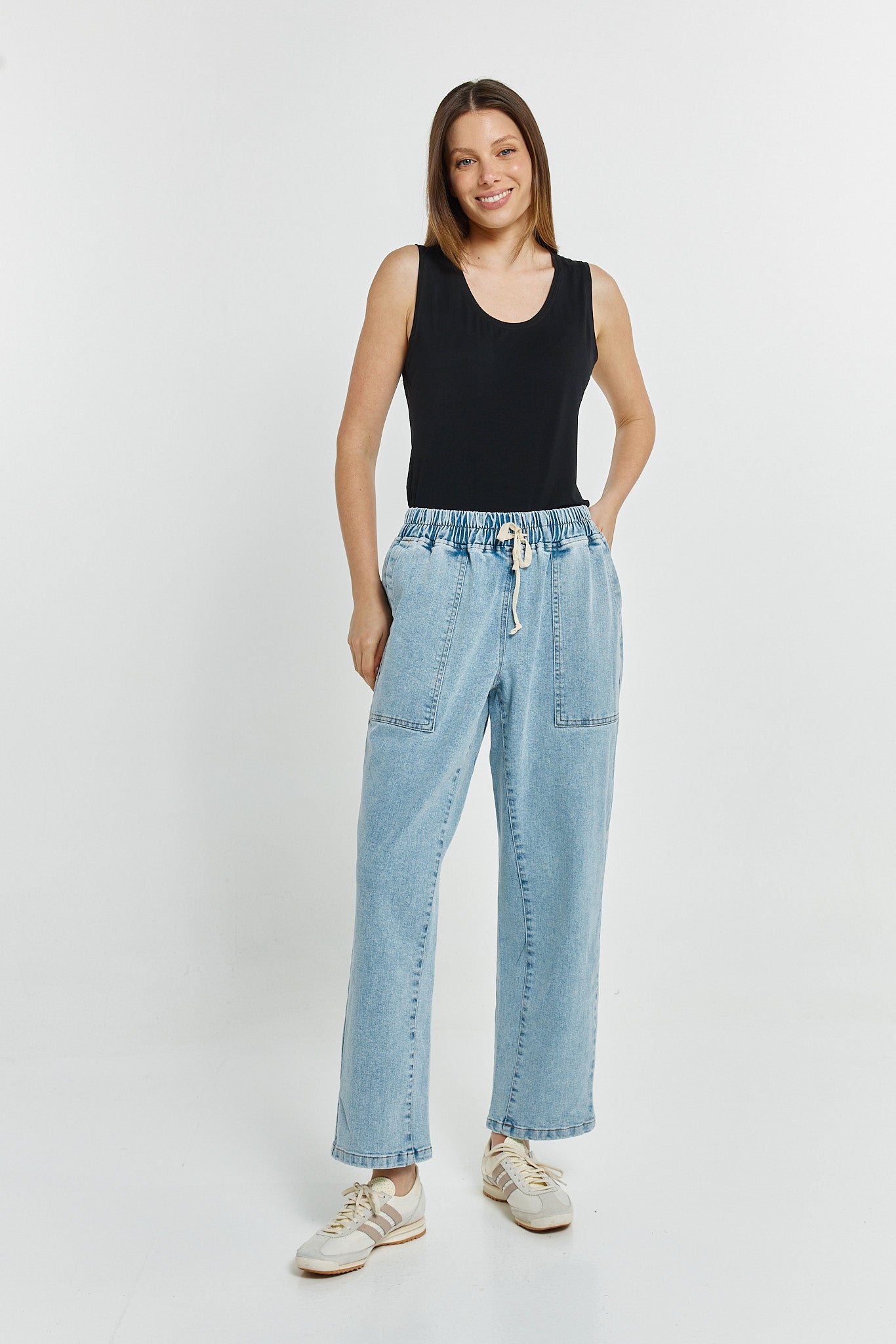 Quinn Stretch Jogger Light Blue
