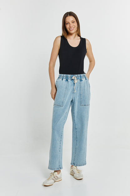 Quinn Stretch Jogger Light Blue