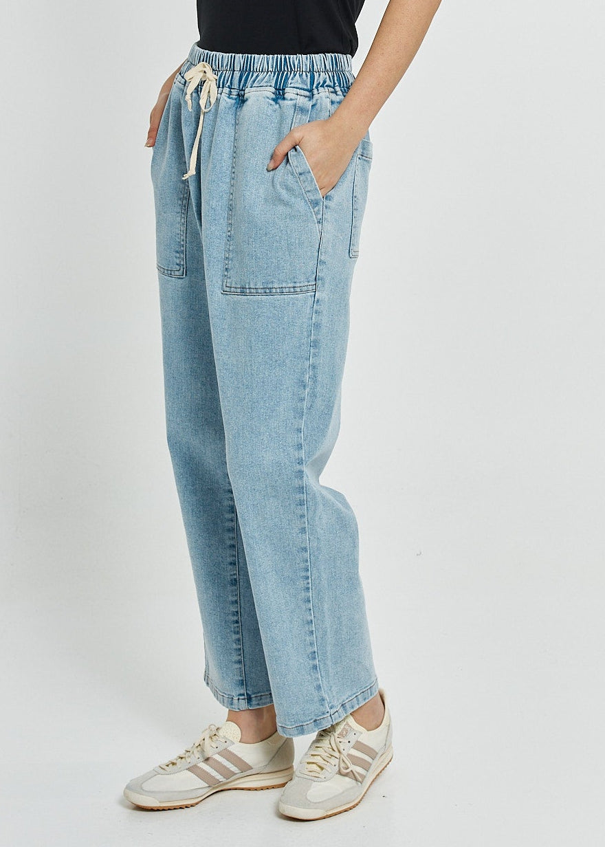 Quinn Stretch Jogger Light Blue