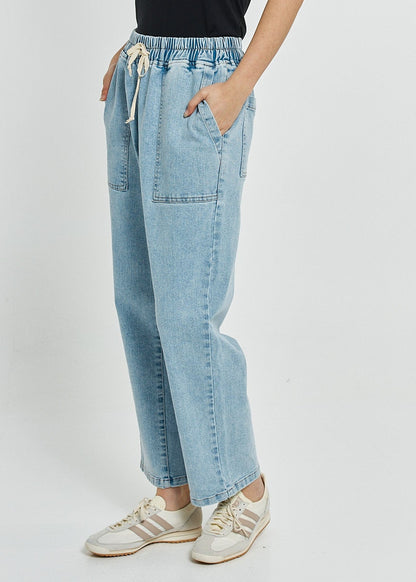 Quinn Stretch Jogger Light Blue