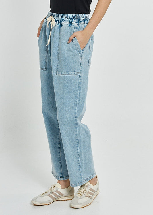 Quinn Stretch Jogger Light Blue