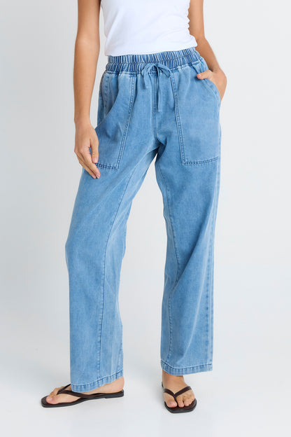 Quinn Denim Cotton Jogger by Betty Basics