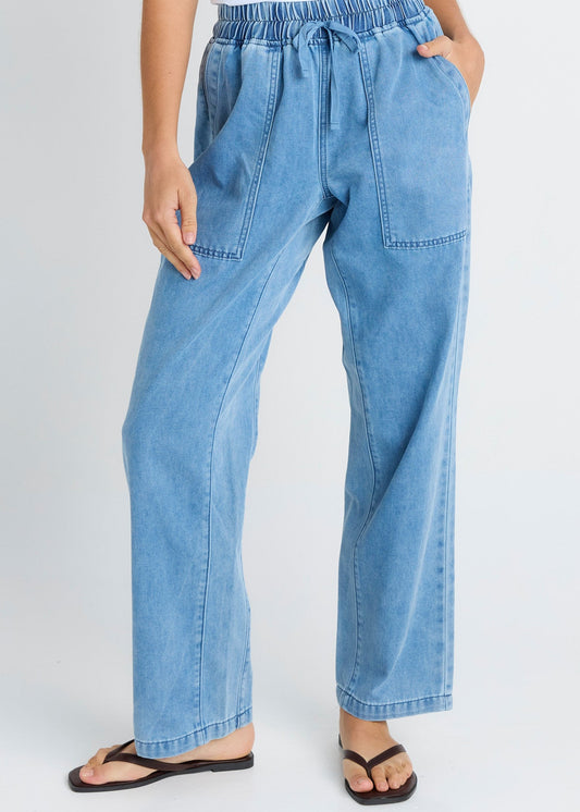 Quinn Denim Cotton Jogger by Betty Basics
