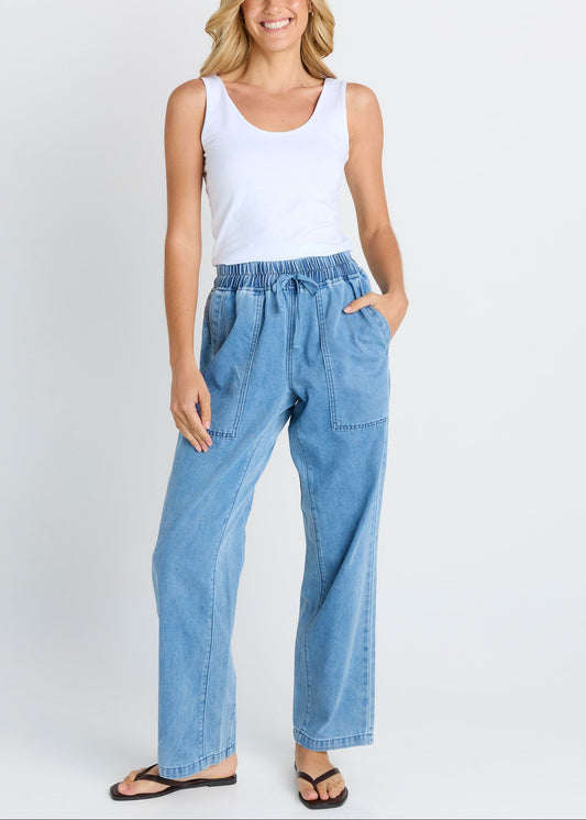 Quinn Denim Cotton Jogger by Betty Basics