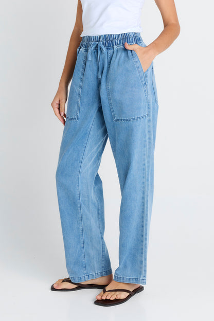 Quinn Denim Cotton Jogger by Betty Basics