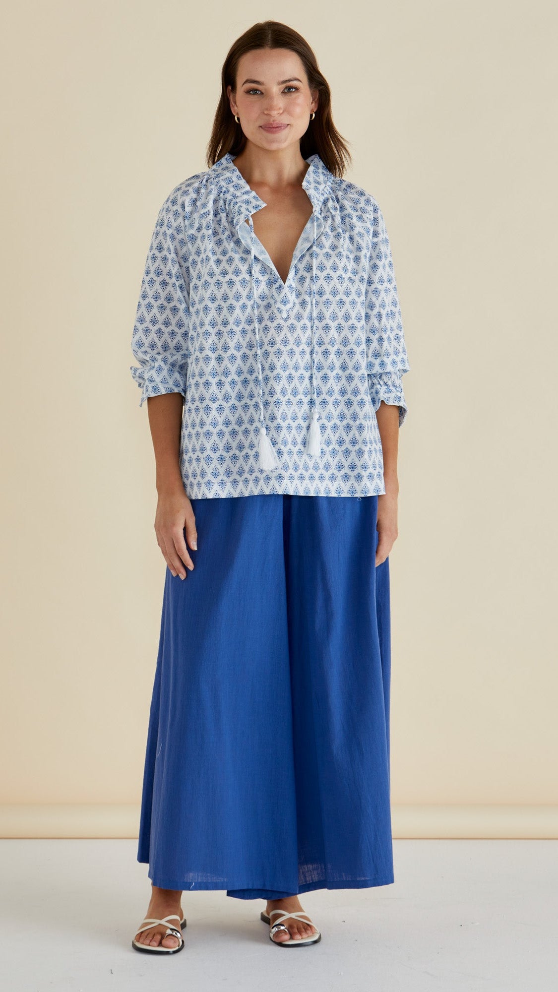 Charli Blouse in Blue Lotus