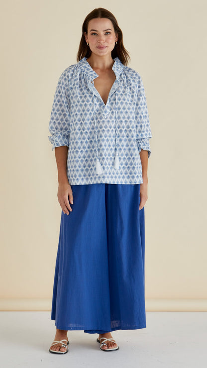 Charli Blouse in Blue Lotus