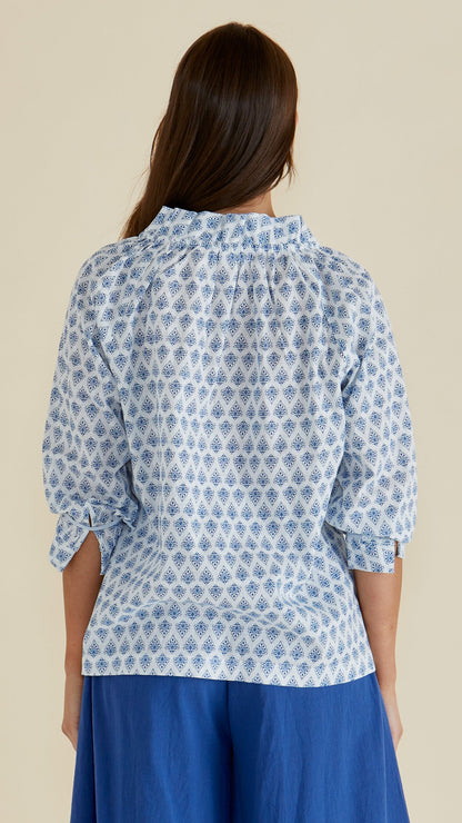 Charli Blouse in Blue Lotus