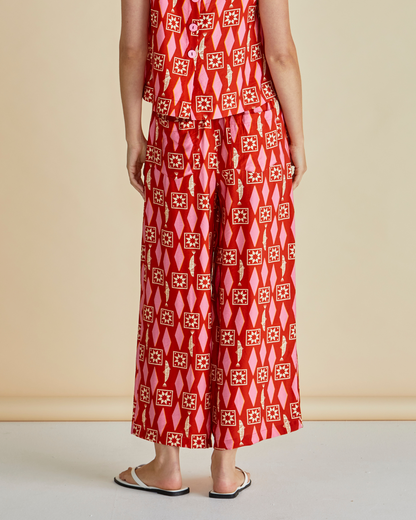 Copacabana Pant Sardinia Print betty basics stockist loloma living tamborine mountain