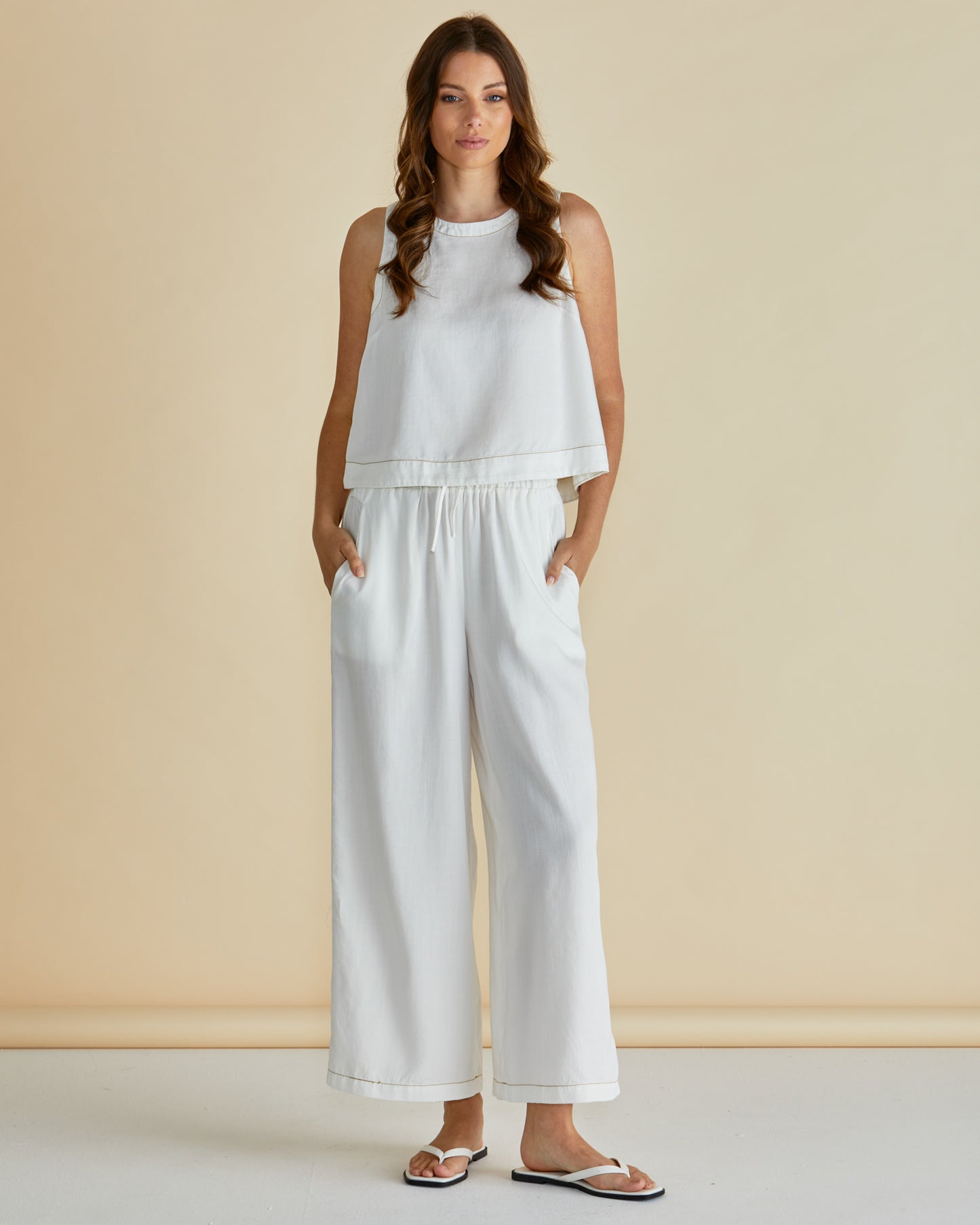 shop the copacaba white wide leg pant by betty basics at loloma living in tamborine mountain