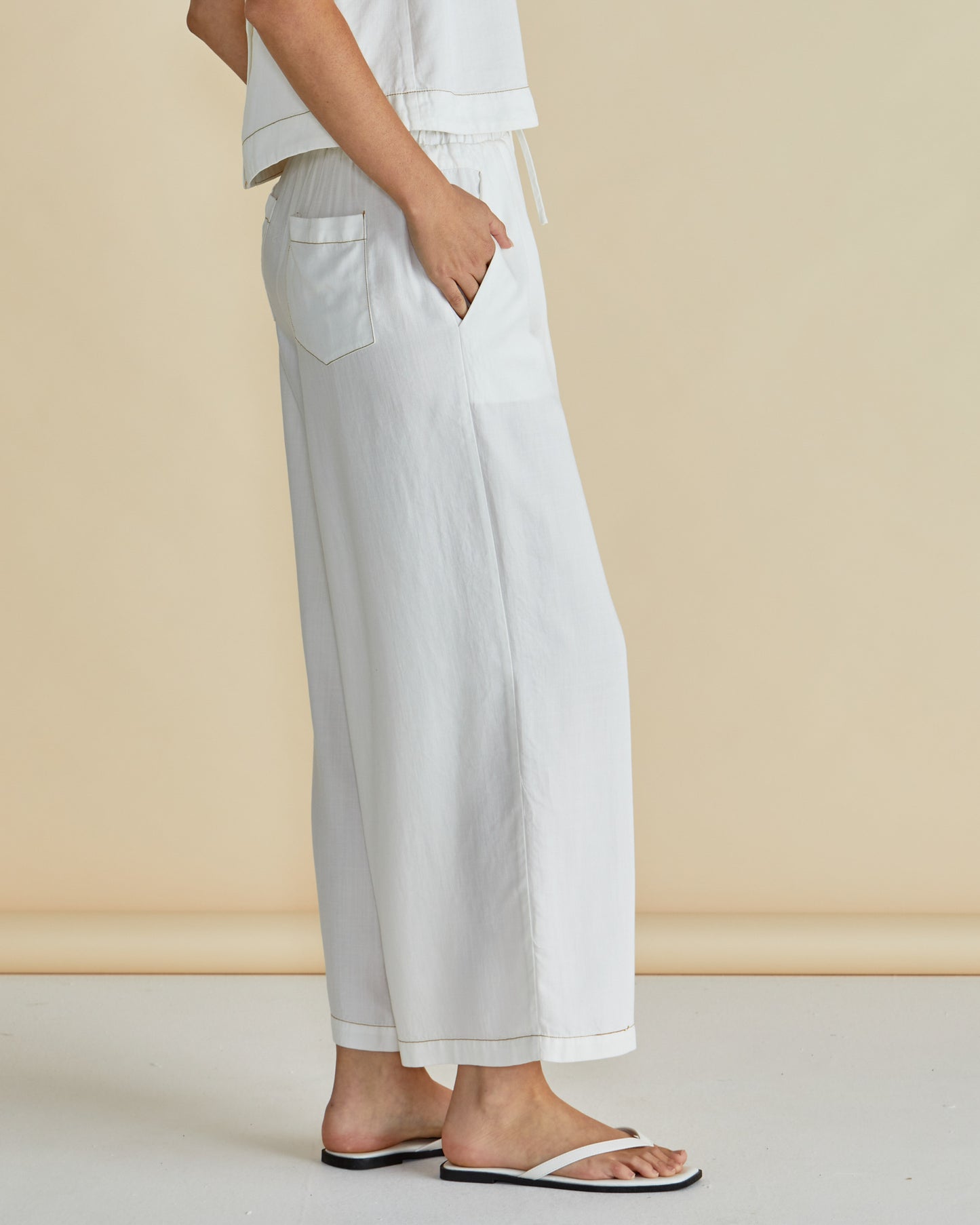 shop the copacaba white wide leg pant by betty basics at loloma living in tamborine mountain clothing store
