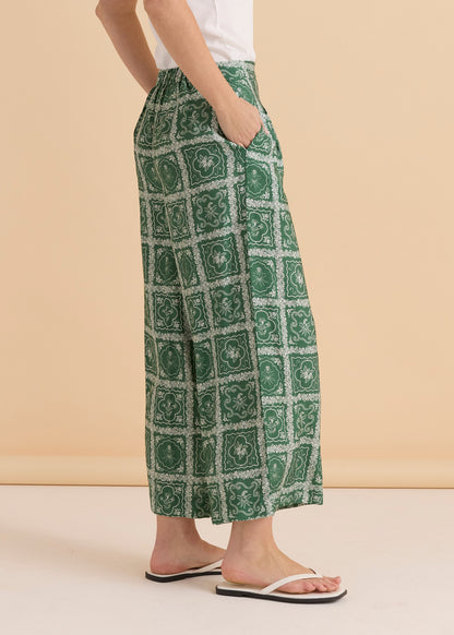 Pearl Polazzo Pant Floral Green