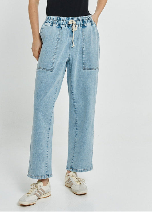Quinn Stretch Jogger Light Blue