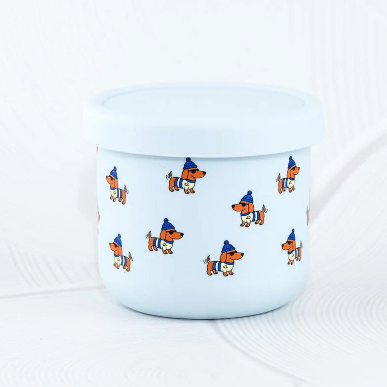 BBcino Reusable Snack Pot: Dagwood Dog Blue