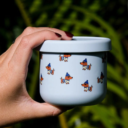 BBcino Reusable Snack Pot: Dagwood Dog Blue