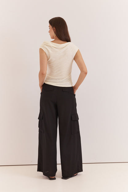 Talia Jersey Top in Cream by SASS