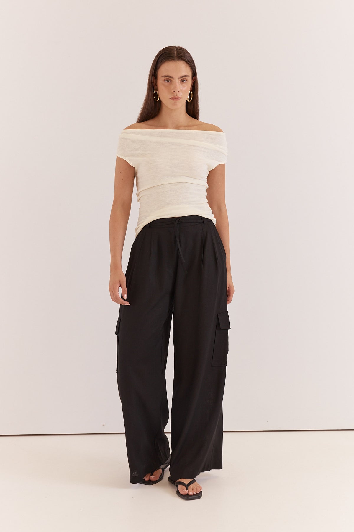 Talia Jersey Top in Cream by SASS