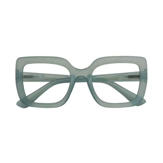 Aria Green Anti Blue Light Reading Glasses by Captivated Eyewear