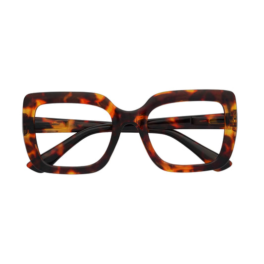 Aria Tortoise Anti Blue Light Reading Glasses by Captivated Eyewear