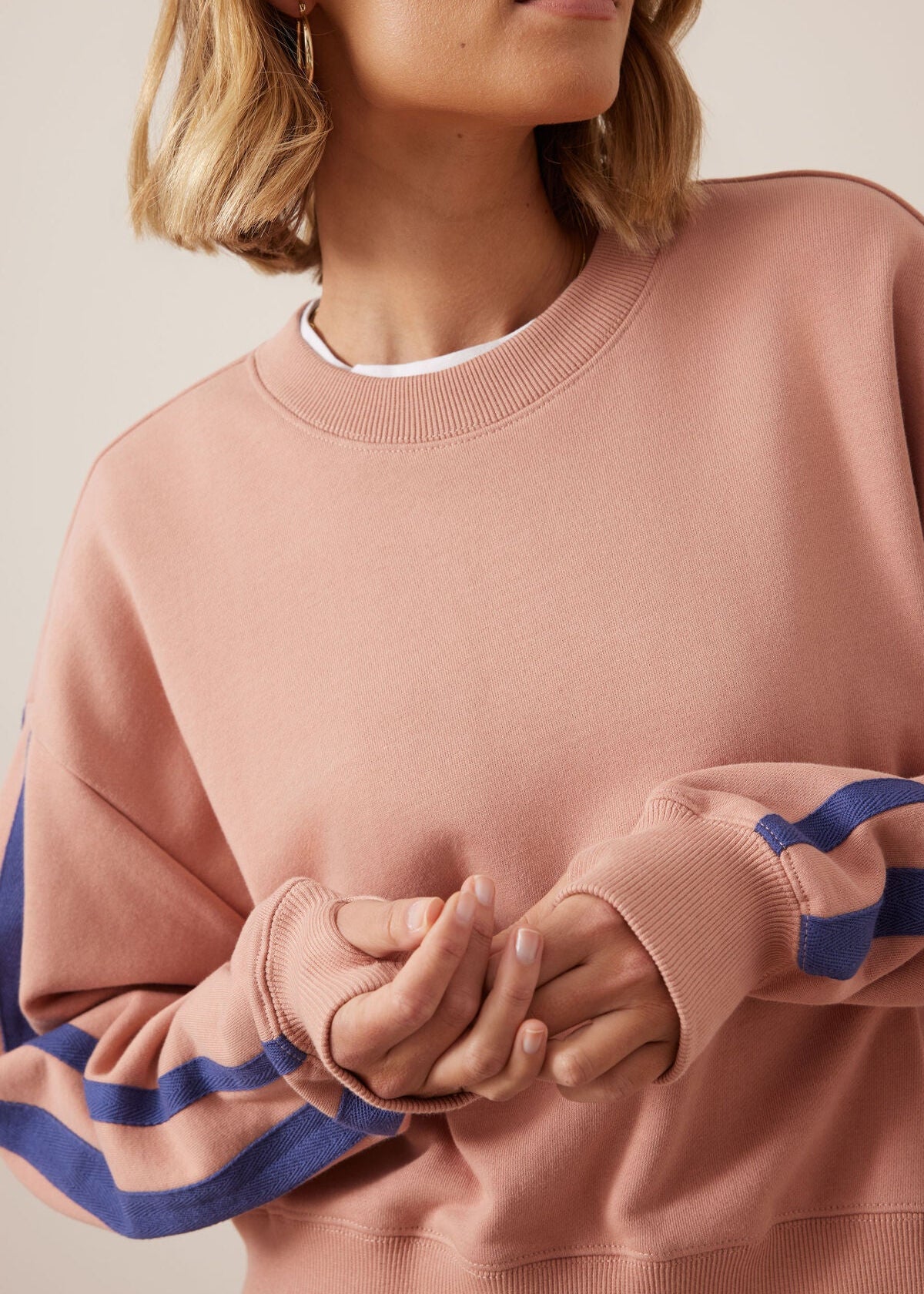 Sasha Sporty Slouchy Crew Pink Clay by Ceres Life