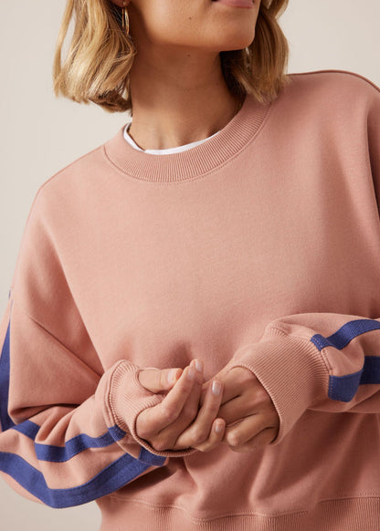 Sasha Sporty Slouchy Crew Pink Clay by Ceres Life