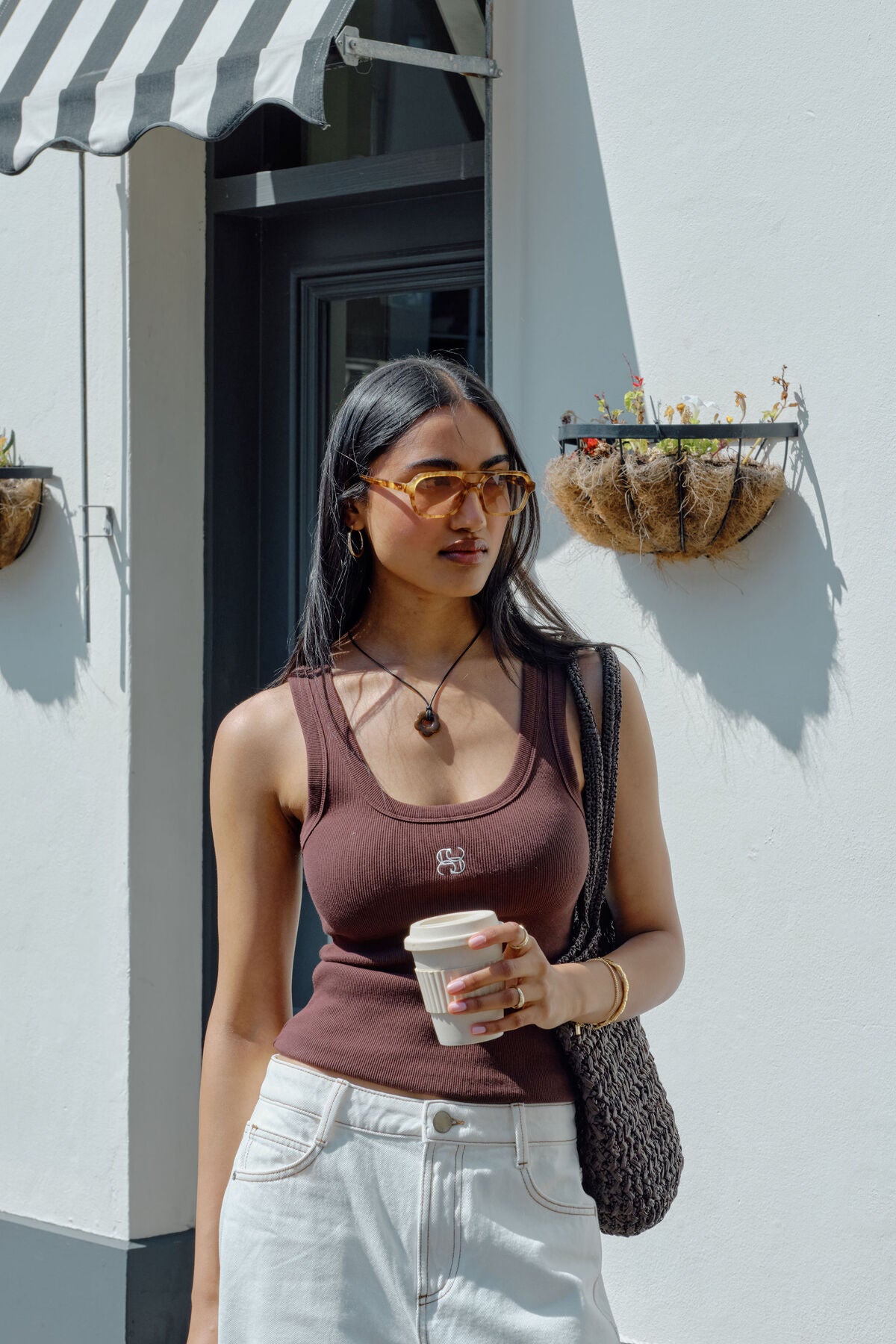 Zoe Tank in Chocolate by Ceres Life