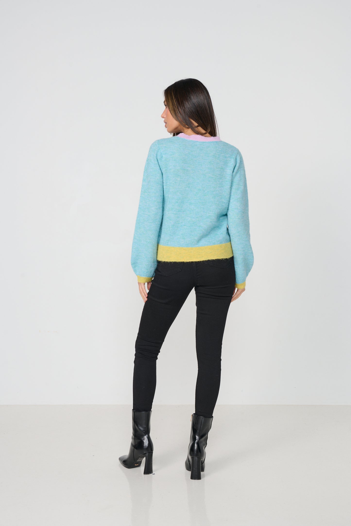 Seafoam Block Colour Knit