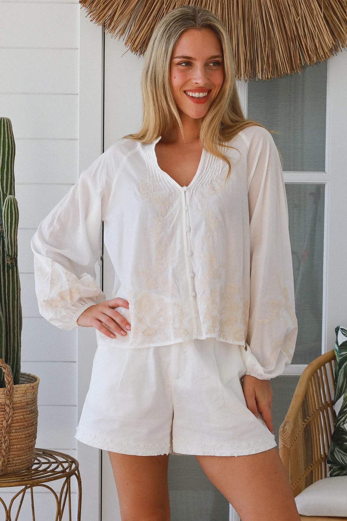 Ella Embroidered Shirt by Salty Palm