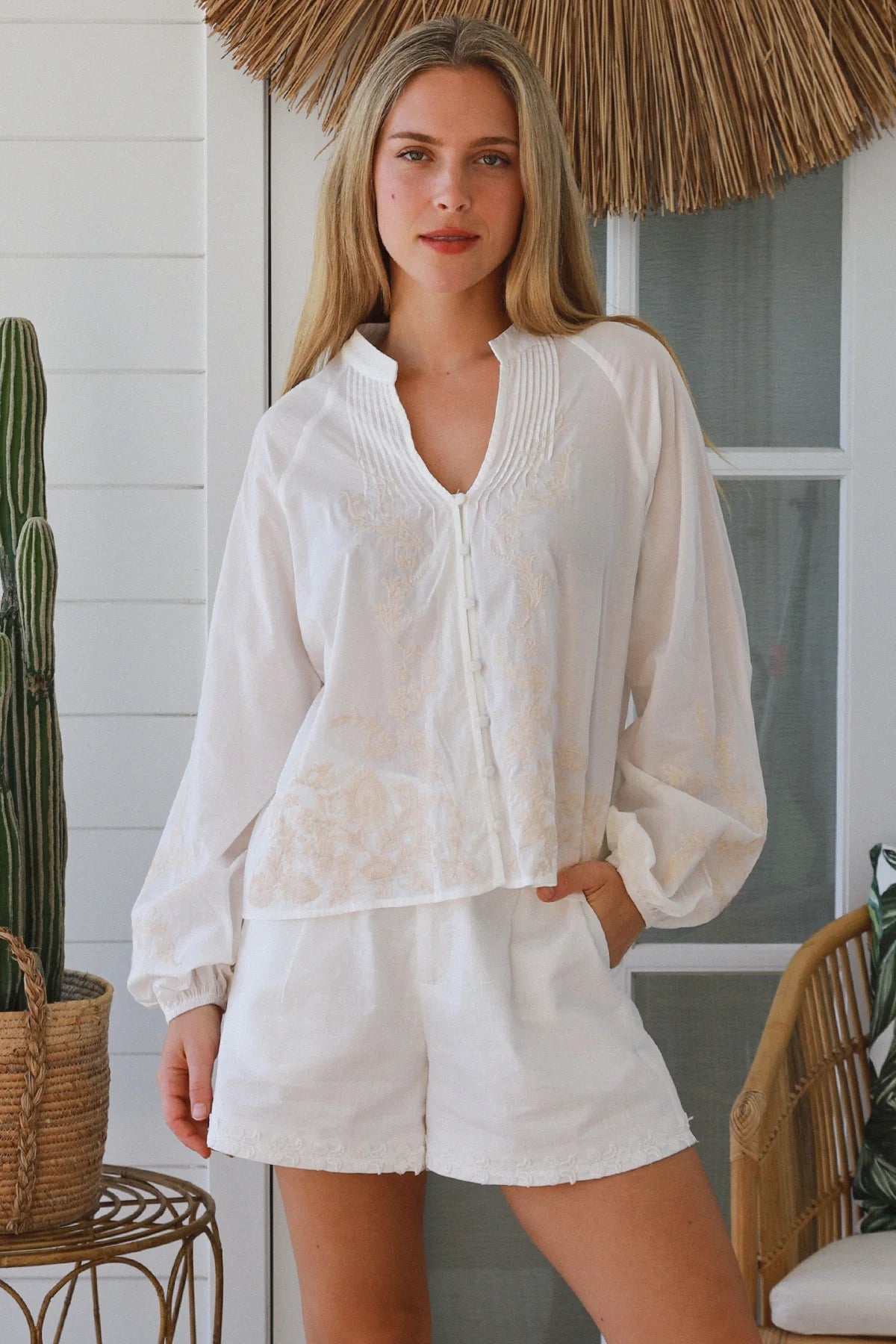 Ella Embroidered Shirt by Salty Palm