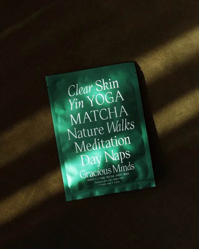 Purify & Pore Refine Sheet Mask by Gracious Minds clarifying botanical skincare treatment