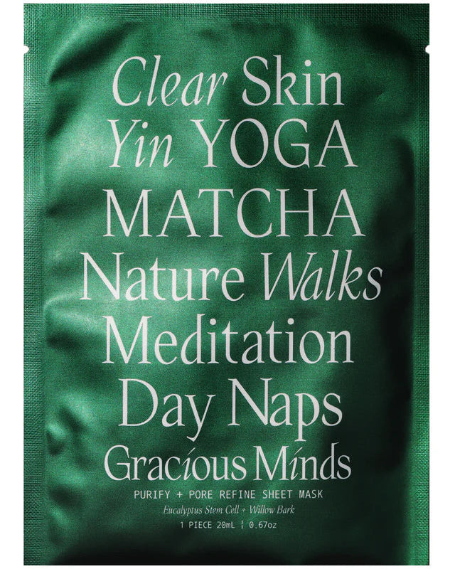 Purify & Pore Refine Sheet Mask by Gracious Minds stocked at Lola + Lola, Loloma Living Tamborine Mountain boutique