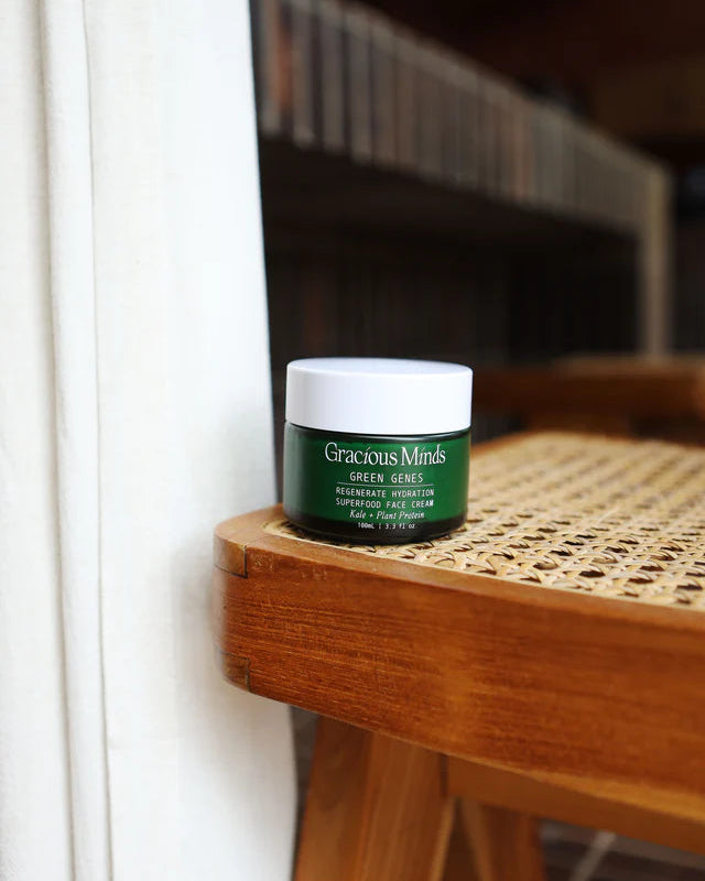 Natural superfood face cream by Gracious Minds daily hydrating moisturiser. Australian botanical skincare.