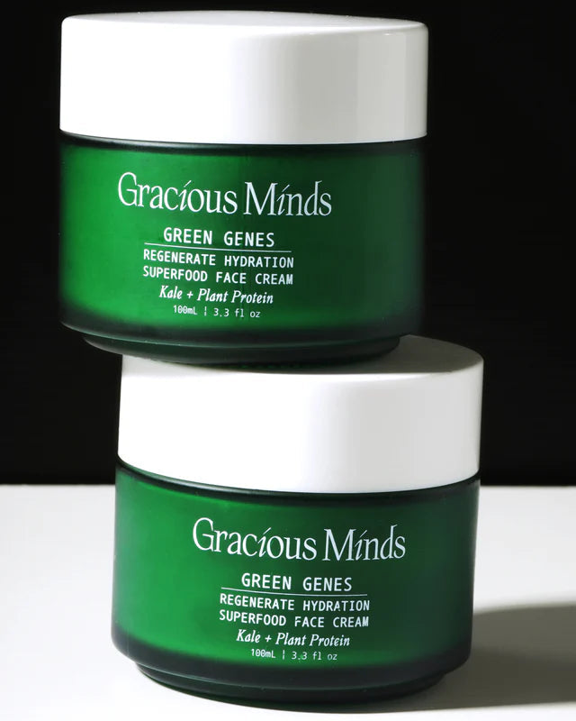 Hydrating botanical face cream for healthy glowing skin by Gracious Minds.