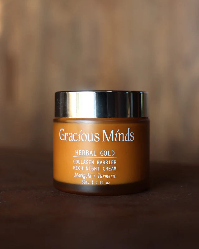 Rich overnight moisturiser supporting the skin moisture barrier by Gracious Minds. Stockist Lola + Lola boutique Tamborine Mountain.