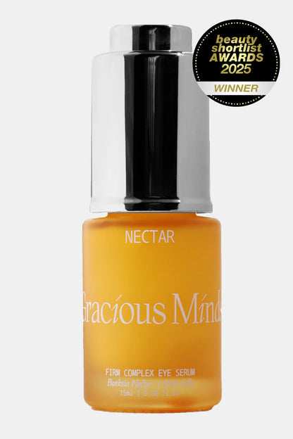 Natural eye serum formulation supporting smoother brighter-looking skin by Gracious Minds Australian skincare.