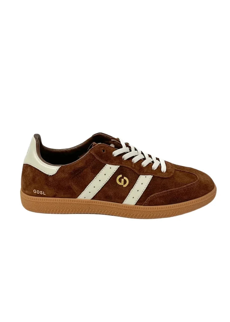 GOODSOLE 2001 Parallel Sneaker Coffee Suede/Ivory Leather