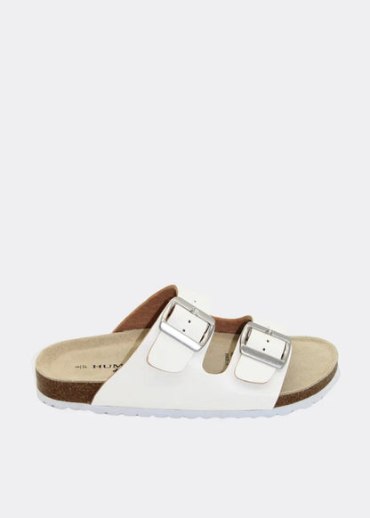White Ibiza Slides by Human Shoes