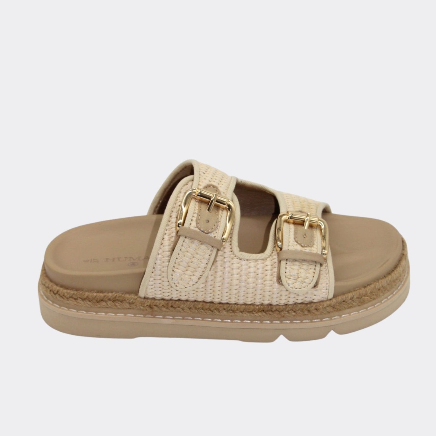 Mapple Slides in Natural Raffia