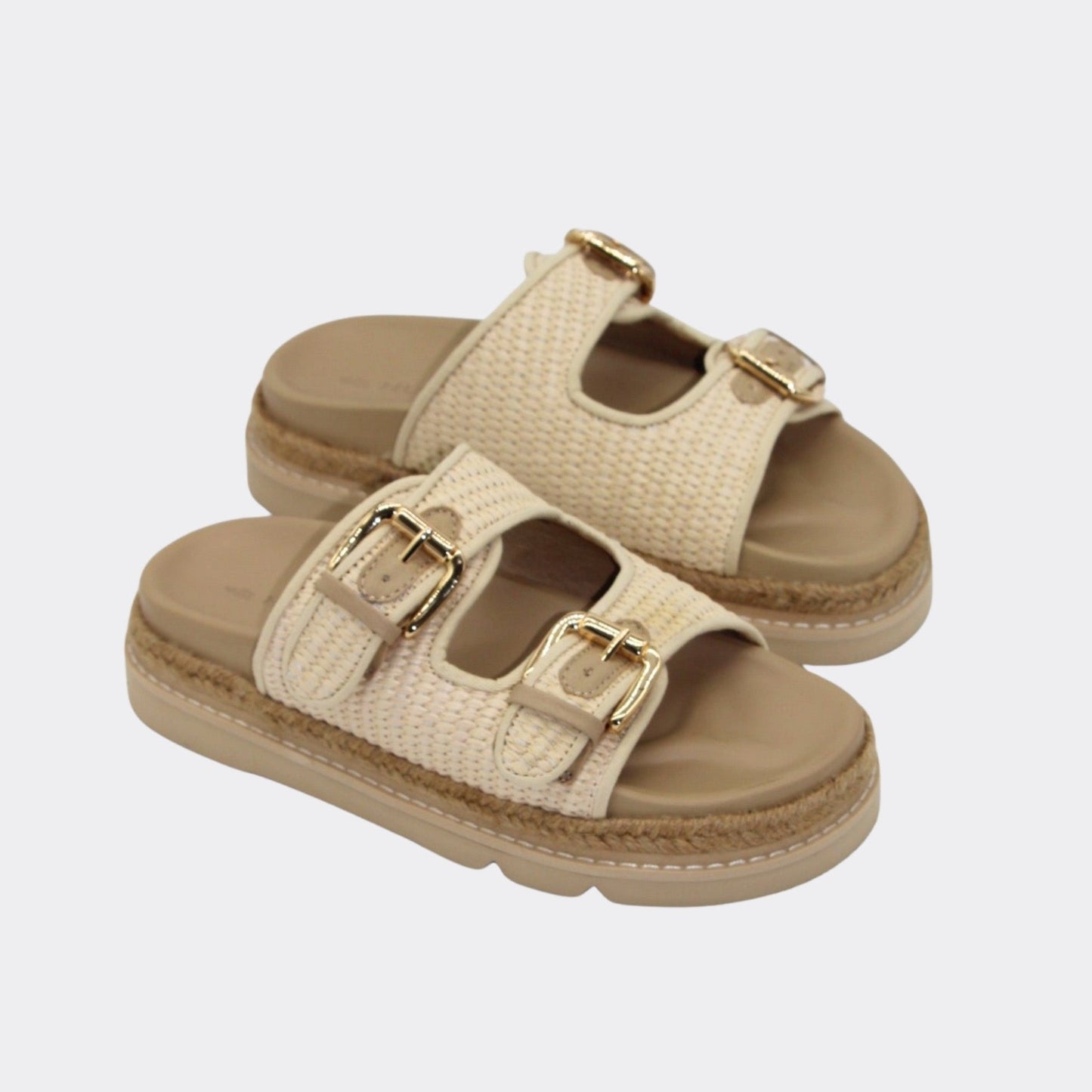 Mapple Slides in Natural Raffia