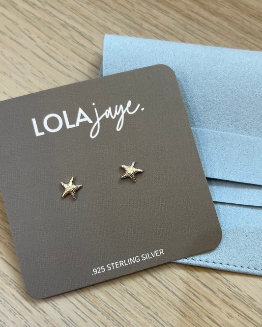Starfish Stud Earrings 925 Sterling Silver